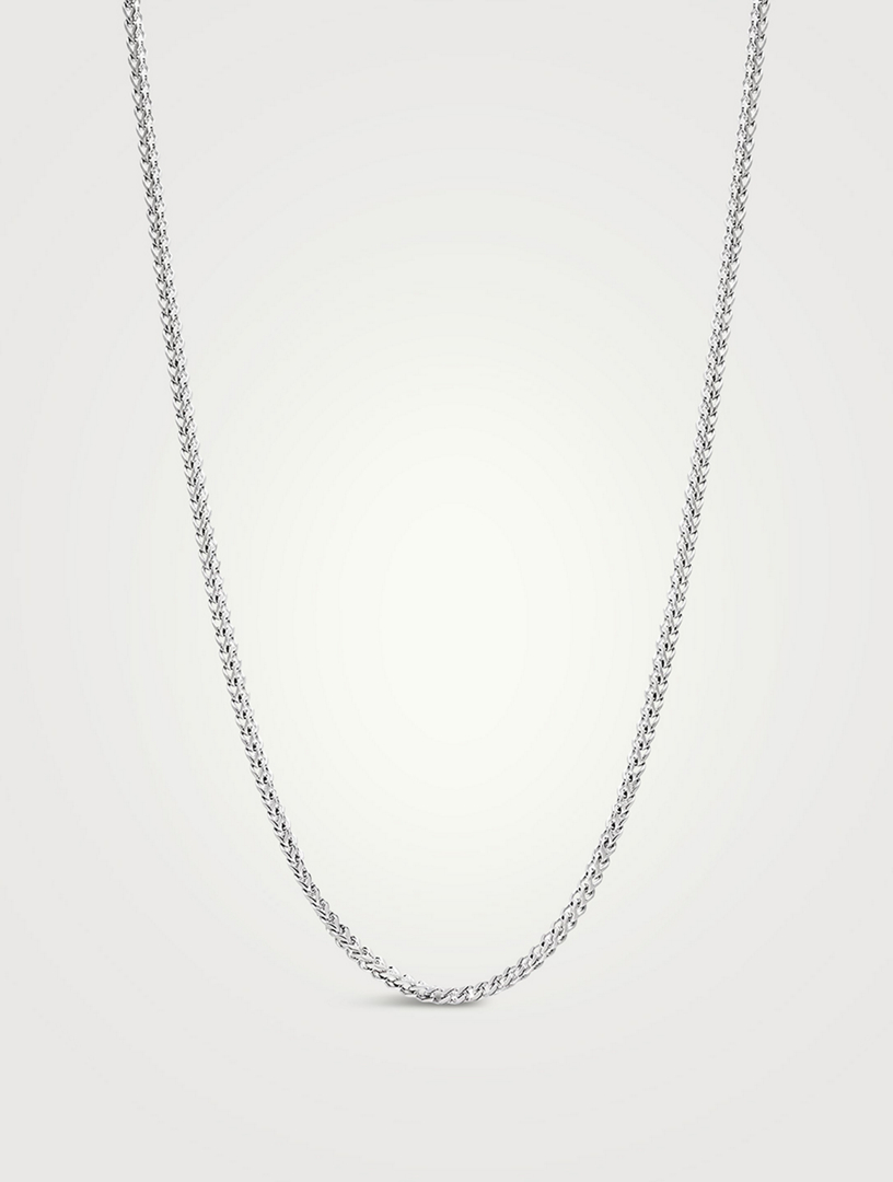 Squared Silver Chain Necklace