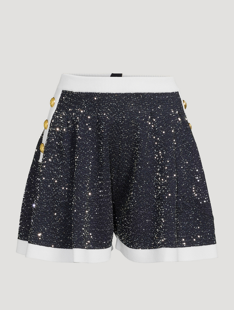 BALMAIN Embellished Tweed Shorts Holt Renfrew
