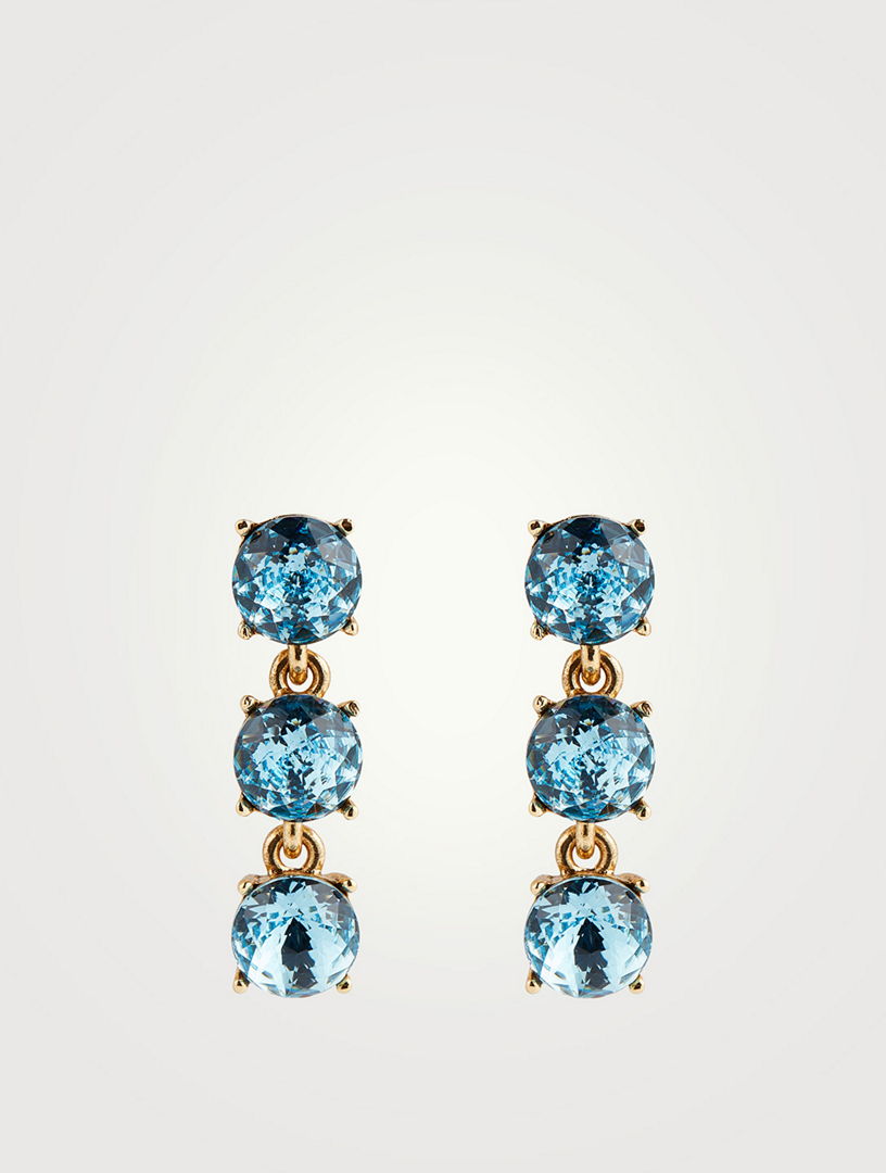Small Dome Crystal Earrings
