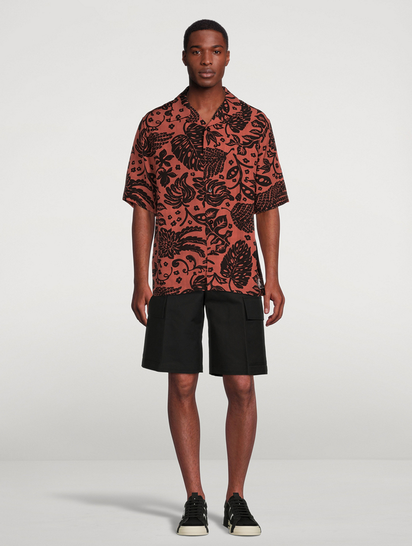 Short-Sleeve Camp Shirt Hawaiian Print