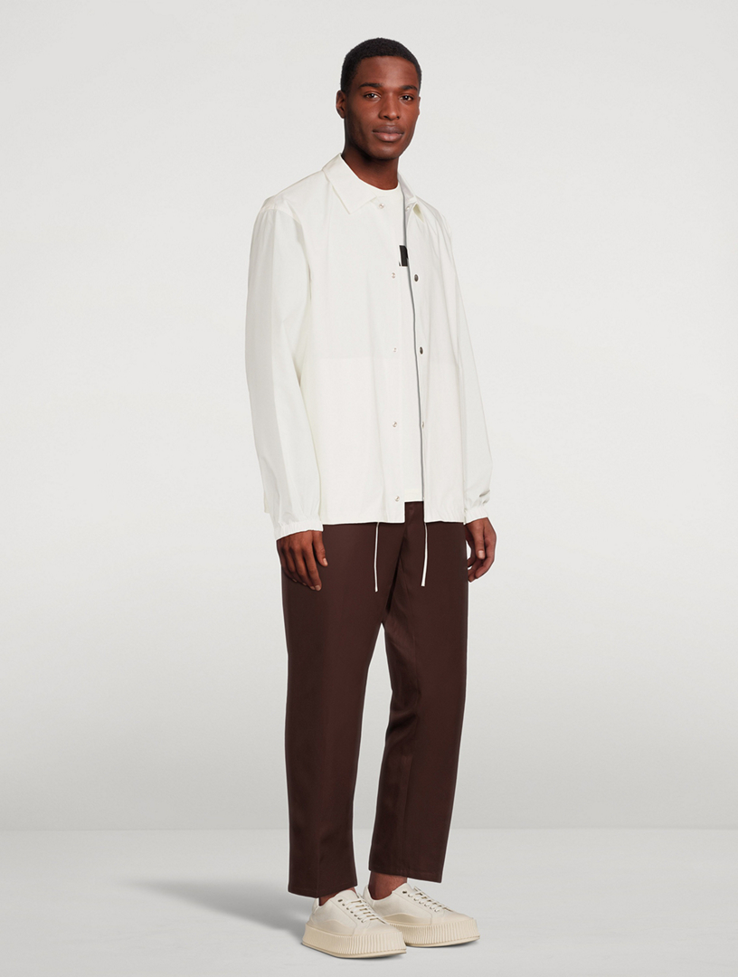 Cotton Shirt Jacket With Logo