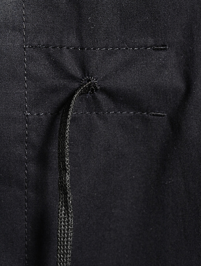 Cotton Long Jacket With Hood