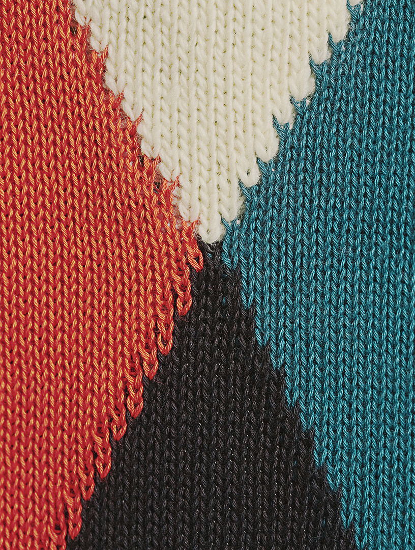 Cotton And Wool Jacquard Sweater