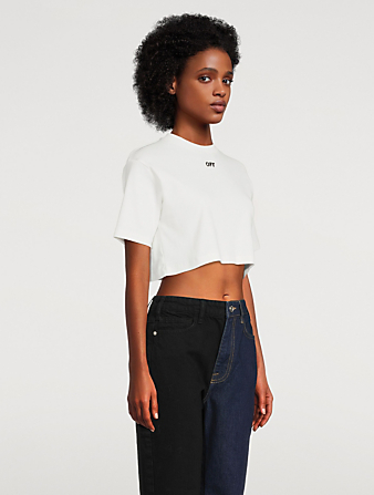 OFF-WHITE Cropped T-Shirt  White