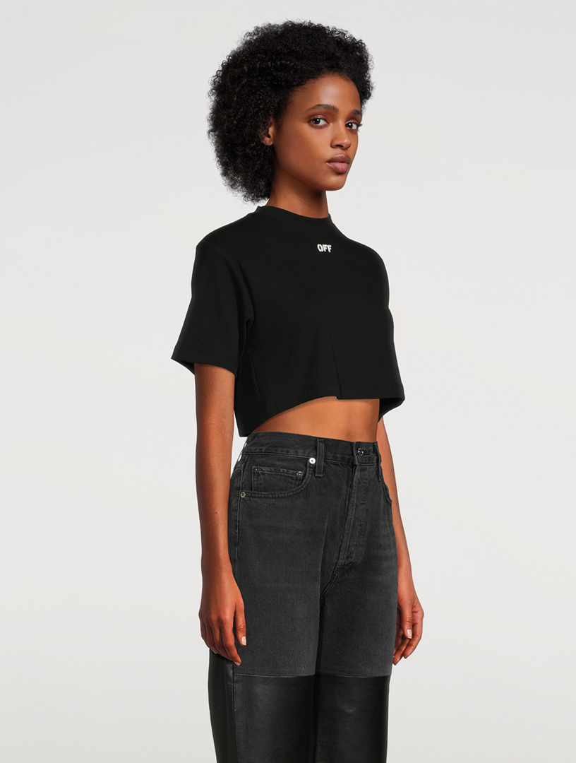 Off white shop cropped t shirt