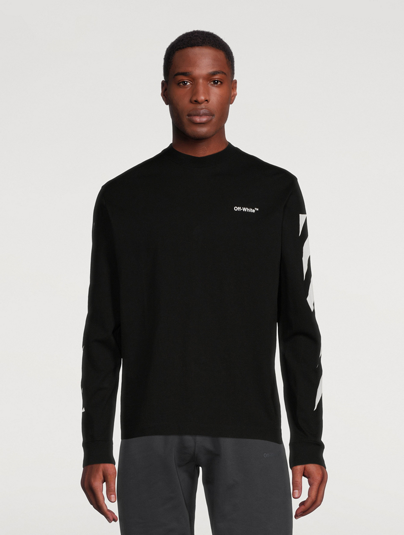 OFF WHITE Diag Helvetica Skate Long Sleeve T Shirt Holt Renfrew