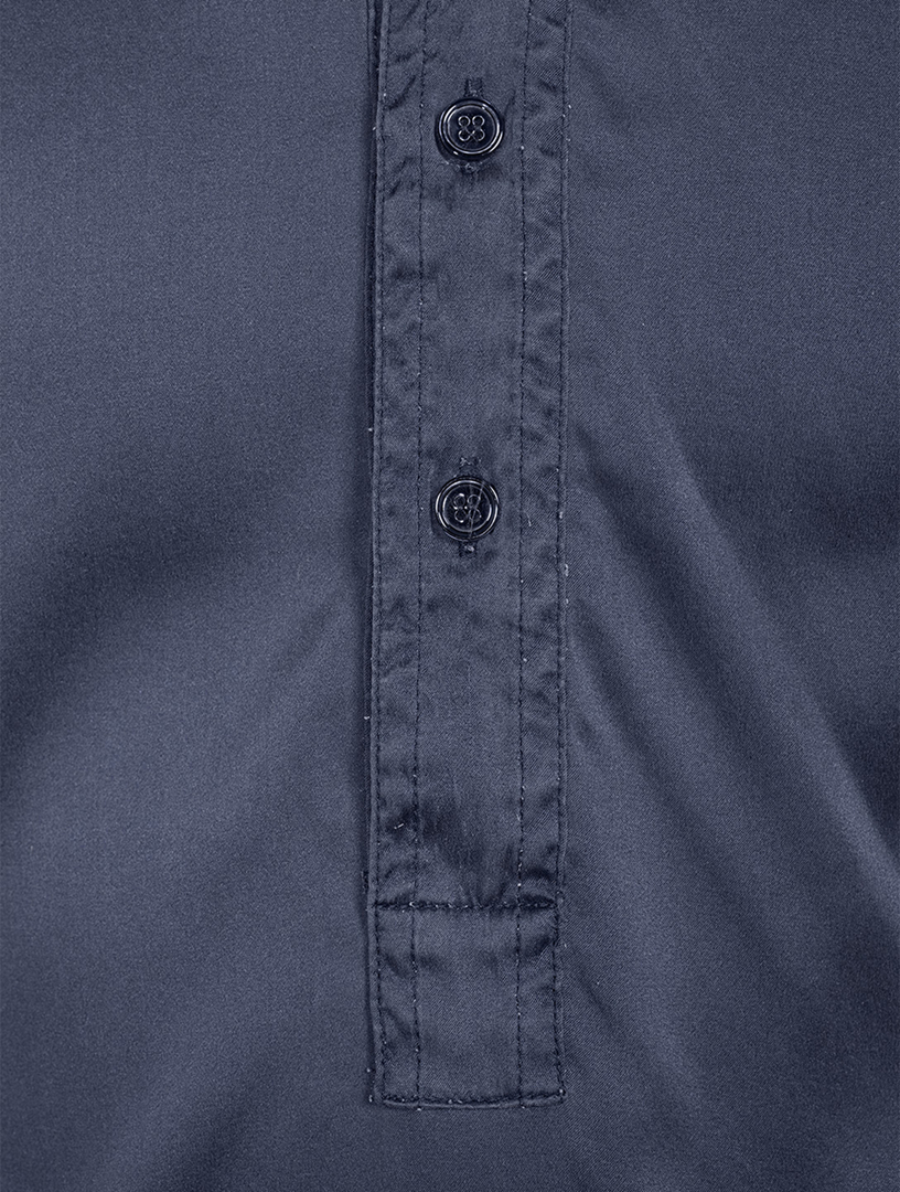 Silk Pajama Henley Shirt
