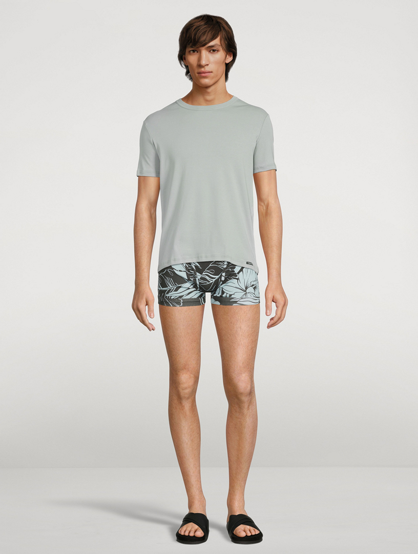 Cotton Stretch Boxer Briefs Floral Print