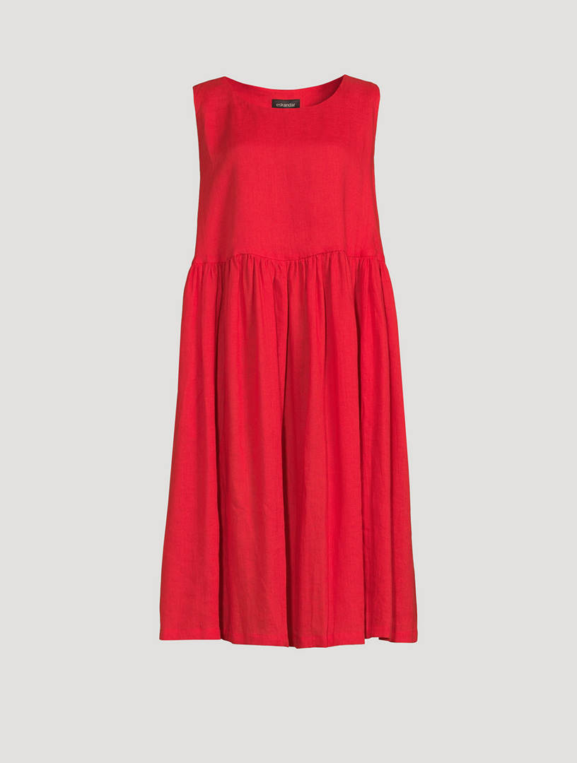 chinese dress ladies Drape Linen Dress main image 1