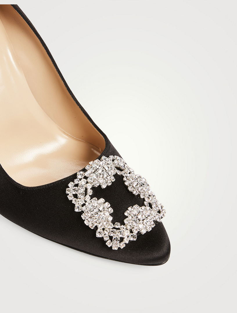 MANOLO BLAHNIK Hangisi 105 Satin Pumps | Holt Renfrew