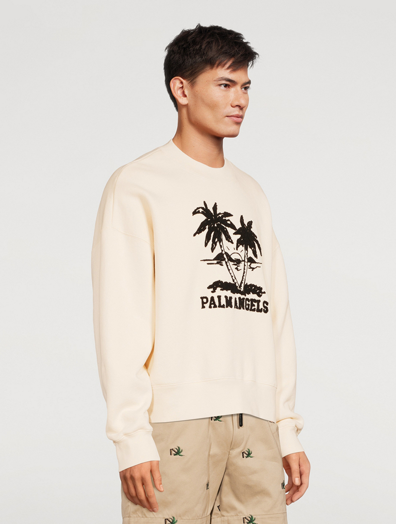PALM ANGELS Sunset Palms Crewneck Sweatshirt | Holt Renfrew
