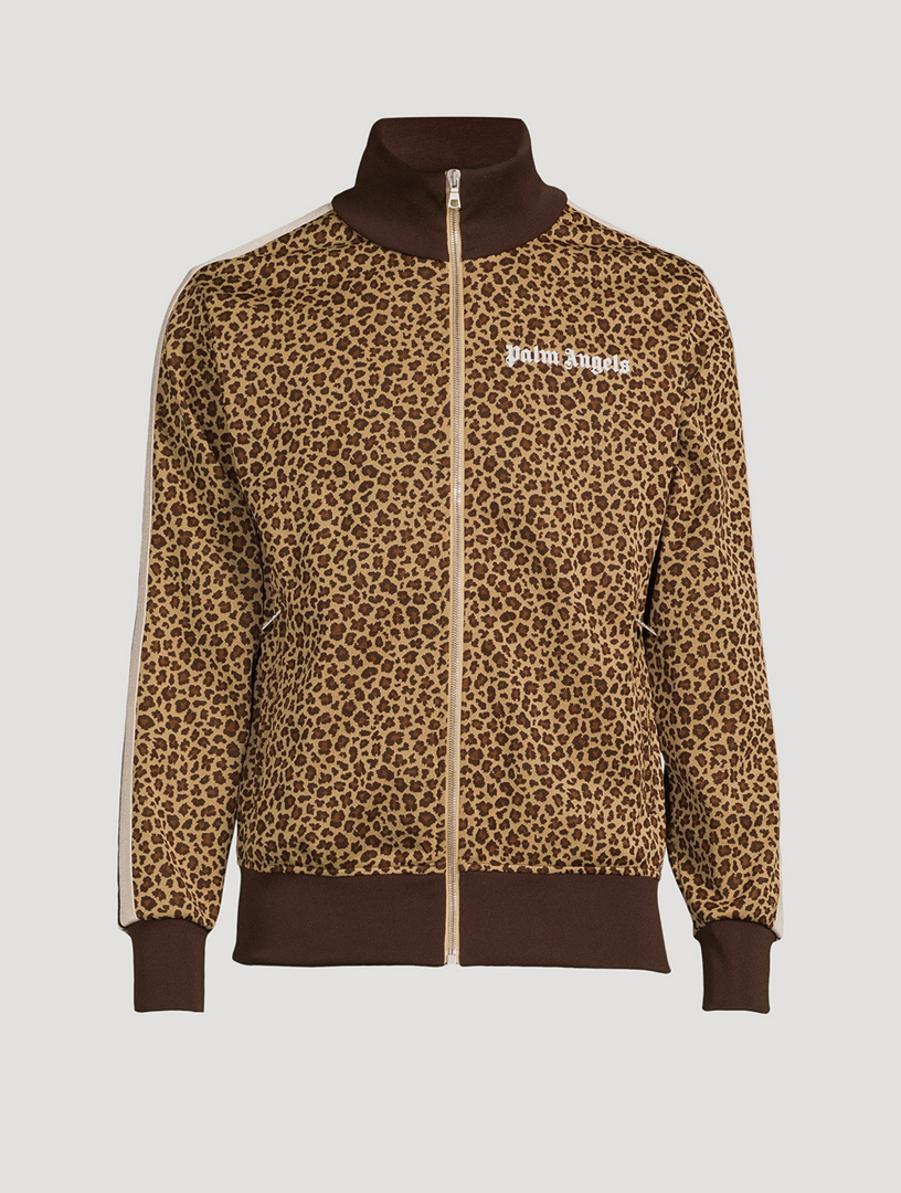 PALM ANGELS Leopard Jacquard Track Jacket | Holt Renfrew