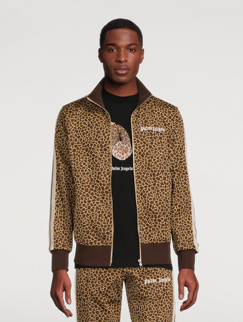 PALM ANGELS Leopard Jacquard Track Jacket | Holt Renfrew