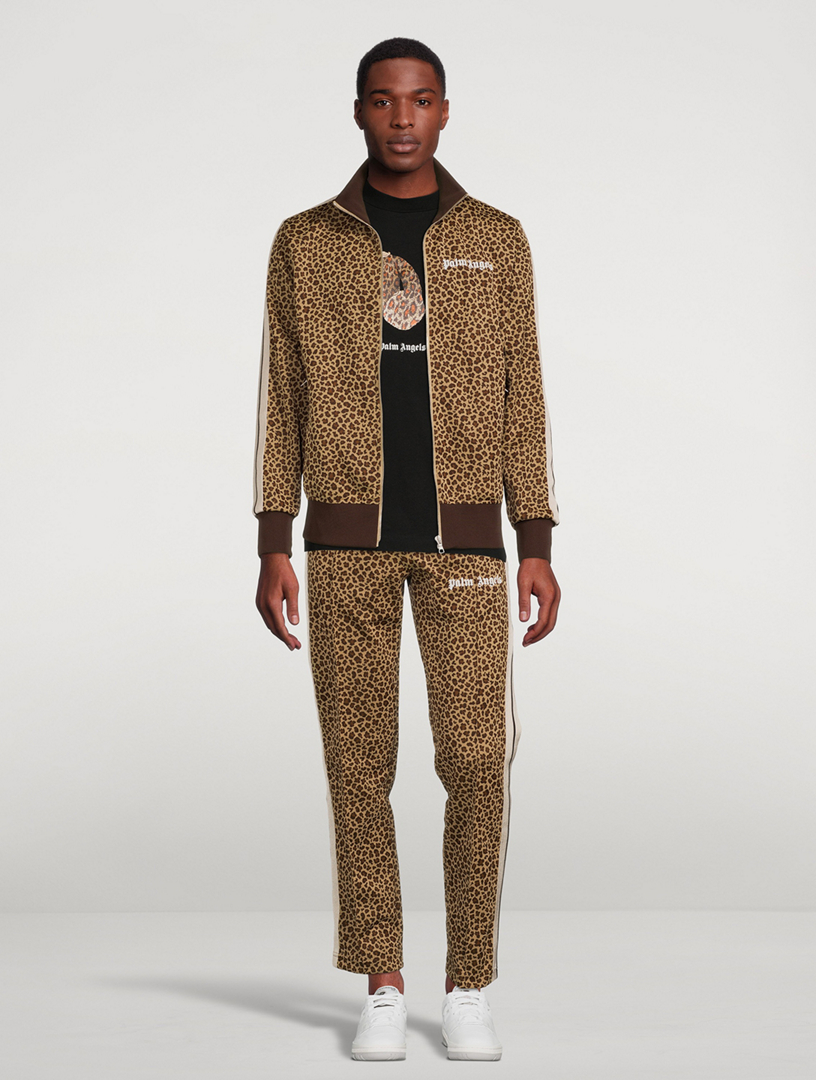 PALM ANGELS Leopard Jacquard Track Jacket | Holt Renfrew