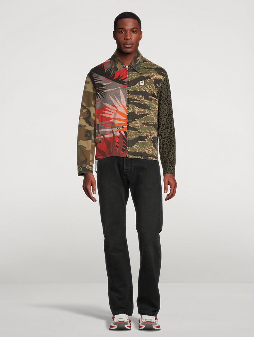 Mixed Prints Coach Military Jacket