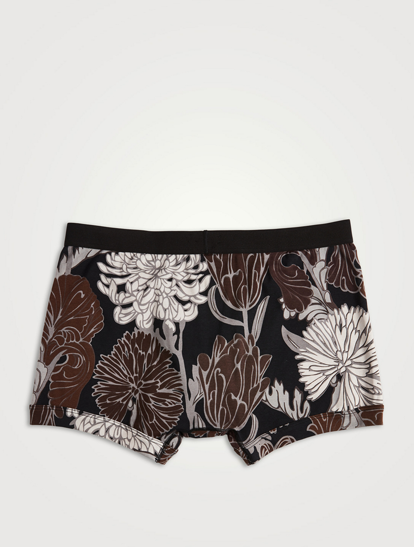 Cotton Stretch Boxer Briefs Floral Print