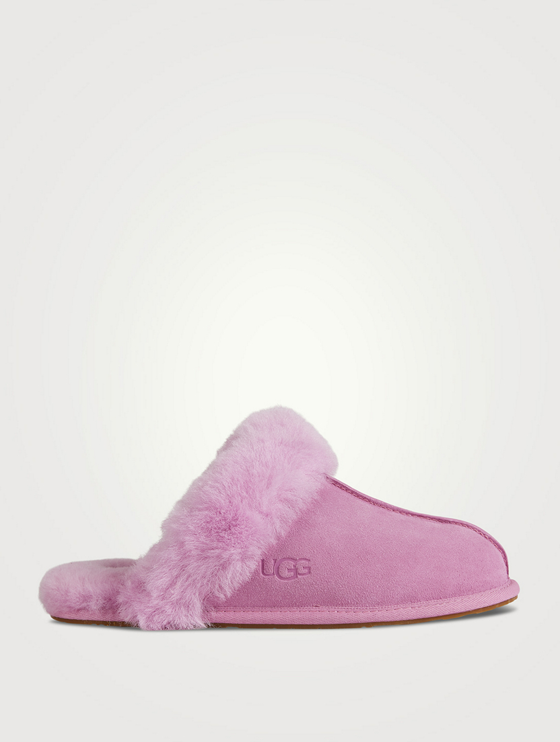 Pink hot sale sheepskin slippers