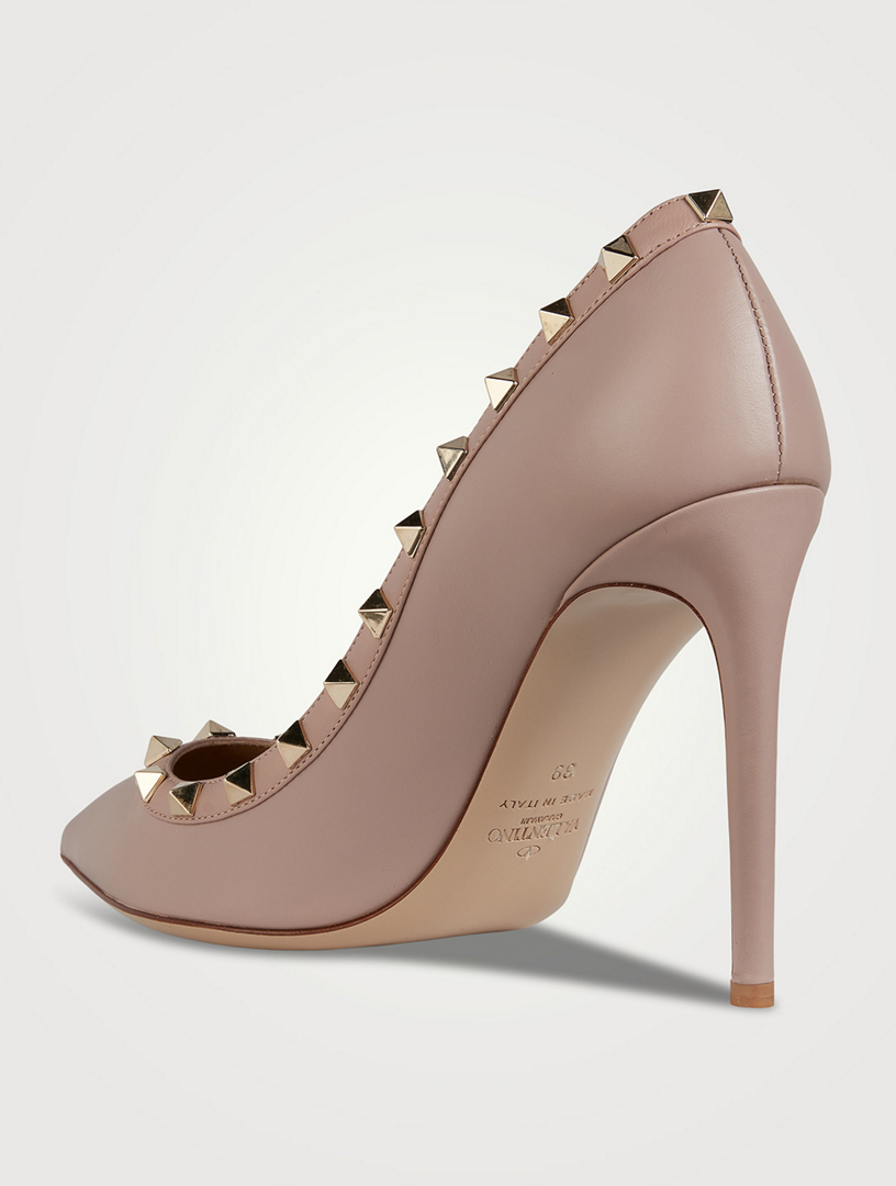 Rockstud Leather Pumps
