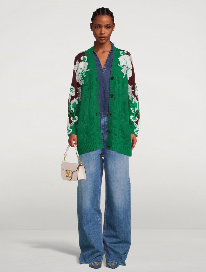 Street Flowers Tulipop Jacquard Wool Cardigan