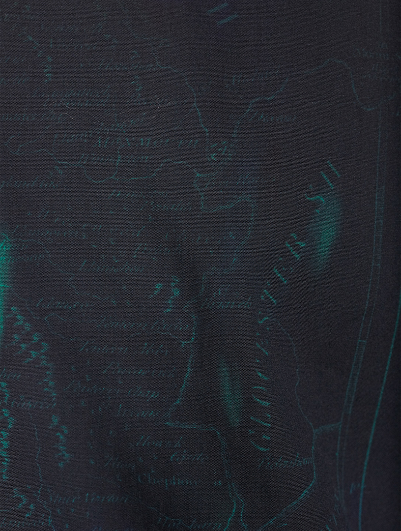 Cotton Shirt Map Print