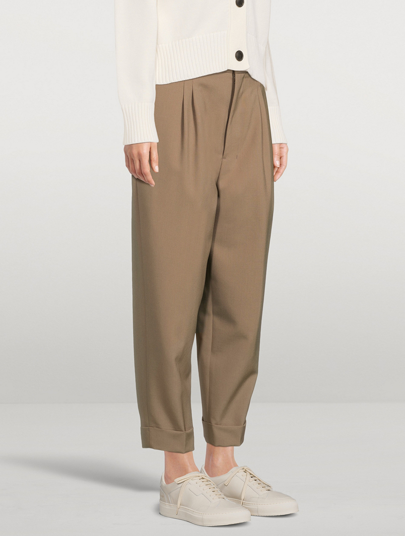 Tapered Wool Trousers