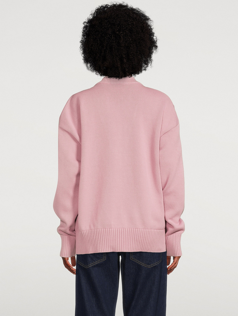 AMI PARIS Ami De Cœur Cotton And Wool Cardigan Holt Renfrew