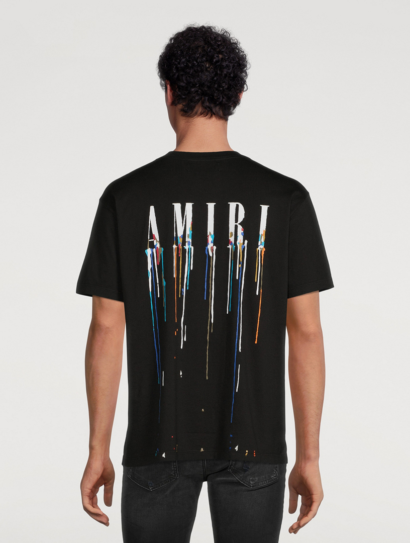 AMIRI Black Paint Drip Core Logo T-Shirt Amiri