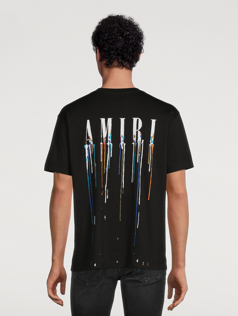 Amiri Paint-drip Core Logo T-shirt in Black for Men