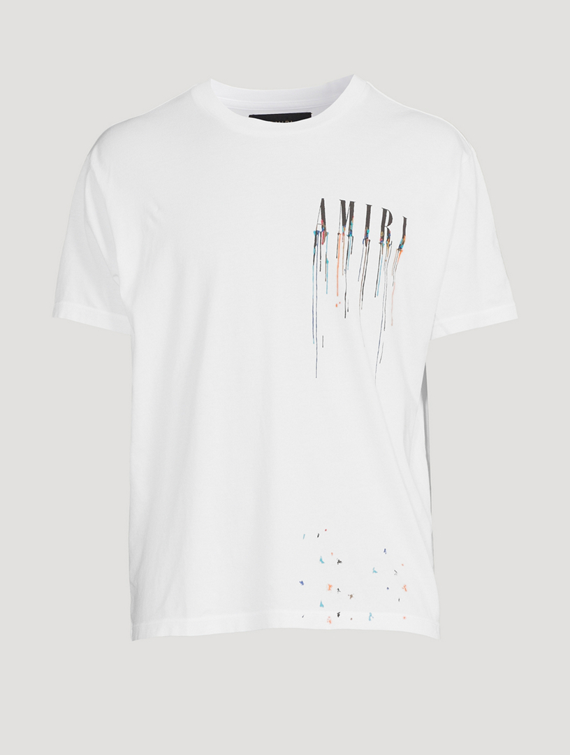 Tee shirt logo en coulisses de peinture