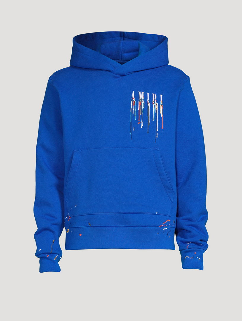 Black paint drip hoodie best sale