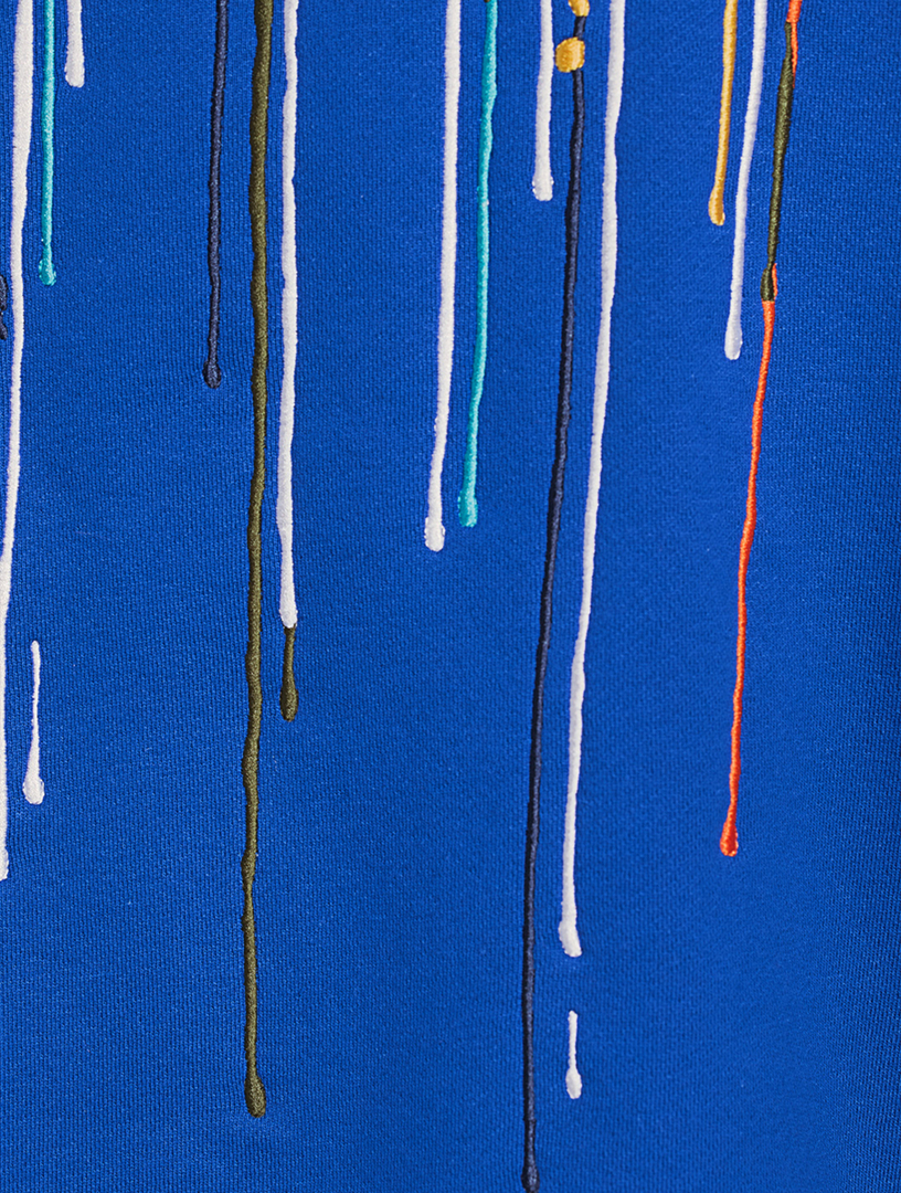 Paint Drip Logo Cotton Hoodie
