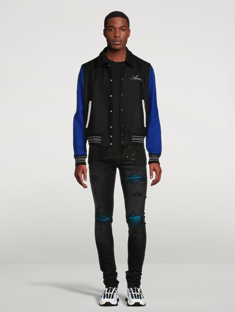 Bones Wool-Blend Varsity Jacket