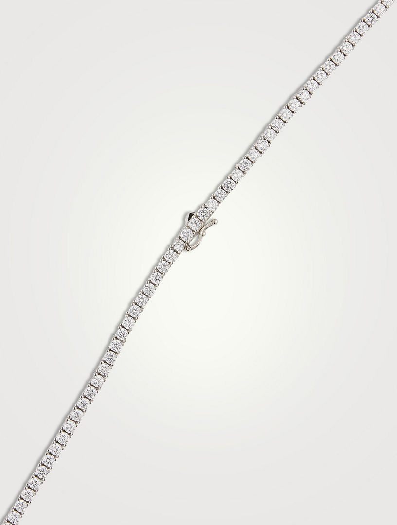 Prudence Round Prong Line Necklace