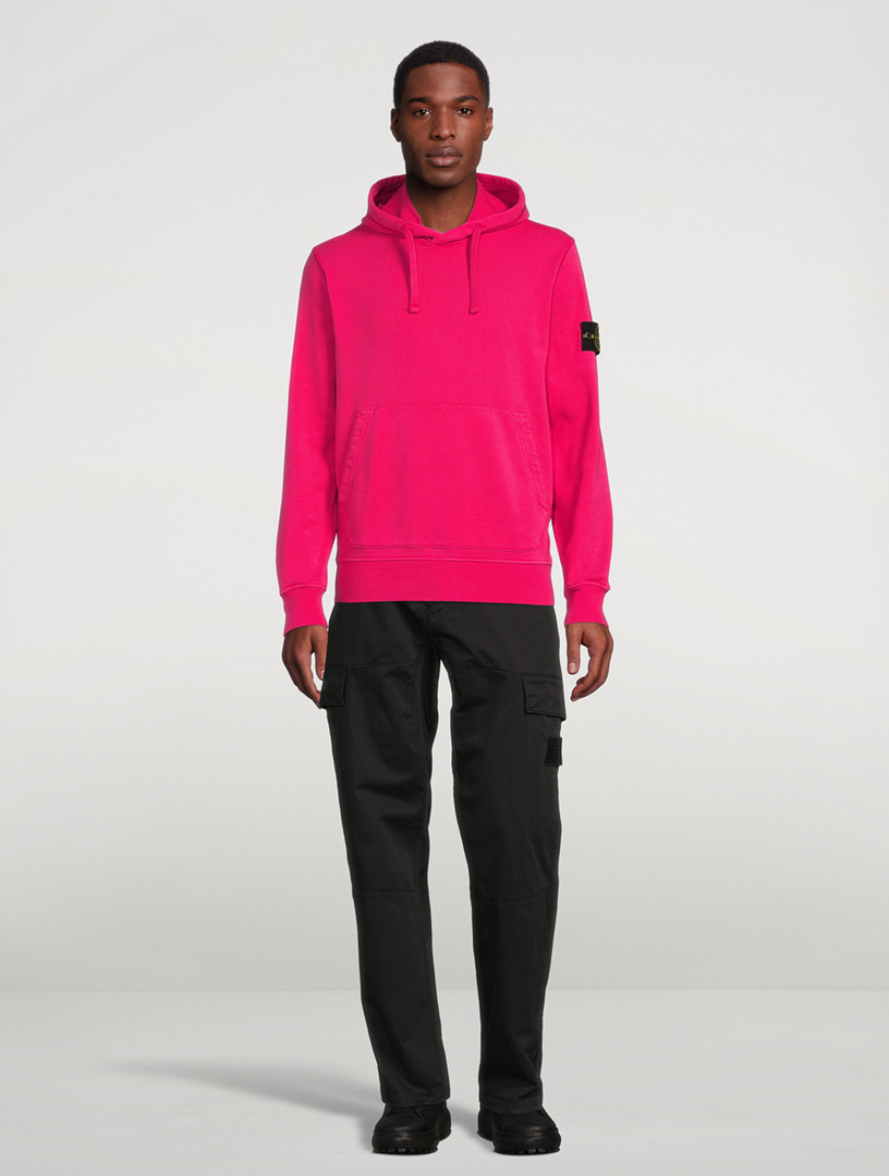 Stone island hoodie hot sale pink