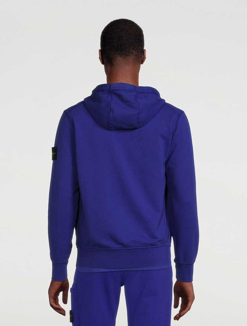 STONE ISLAND Garment-Dyed Cotton Fleece Zip Hoodie | Holt Renfrew