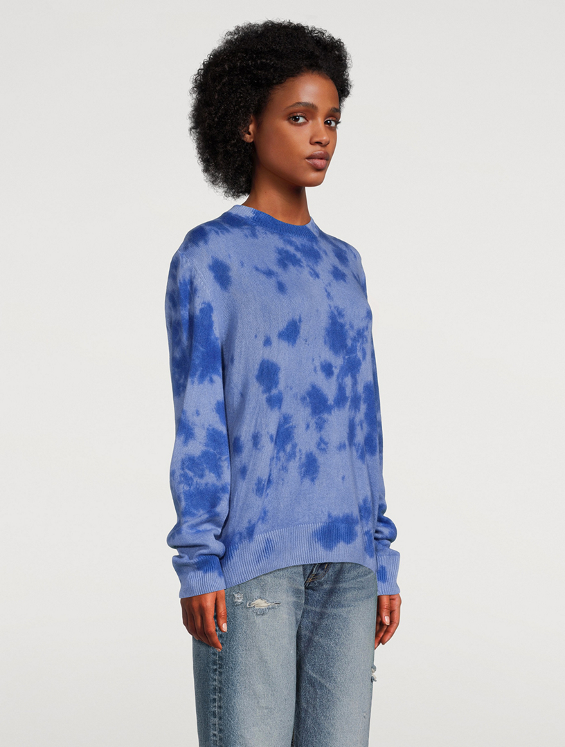 THE ELDER STATESMAN Tranquility Cashmere Sweater In Tie-Dye Print