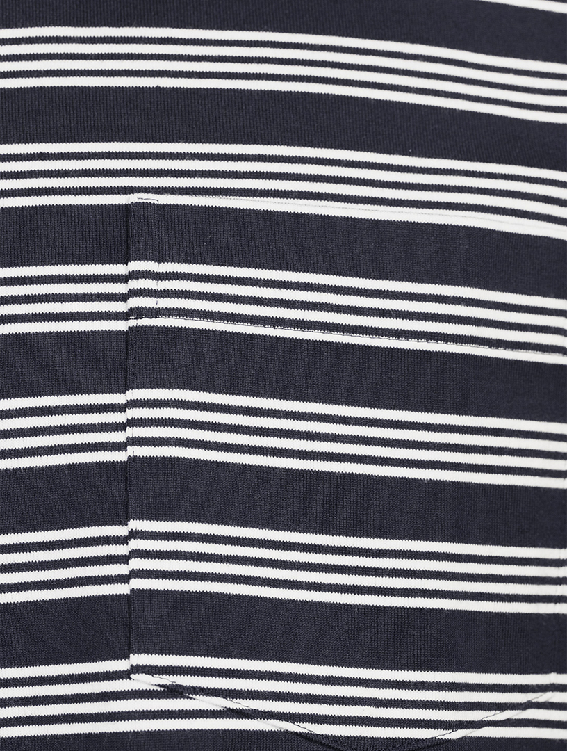 THOM BROWNE Jersey Pocket T-Shirt In Striped Print | Holt