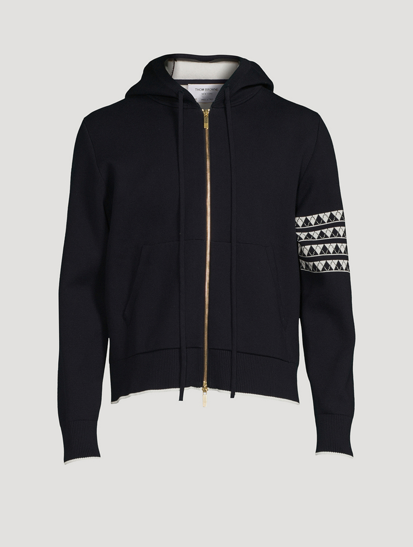 Zip Hoodie With Hector Jacquard Back