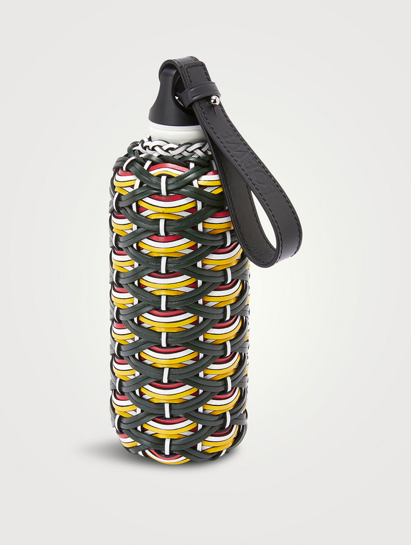 LOEWE Paula's Ibiza Braided Leather Water Bottle | Holt Renfrew