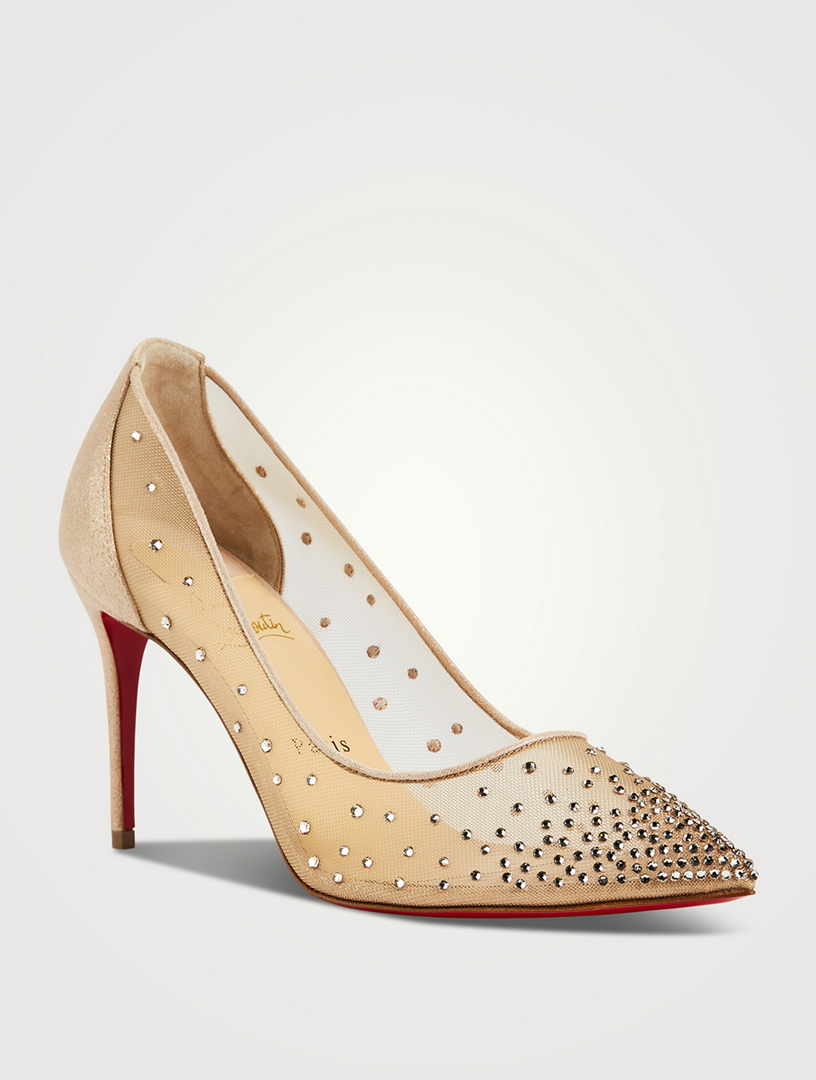 CHRISTIAN LOUBOUTIN Escarpins Follies Strass 85 en r sille et