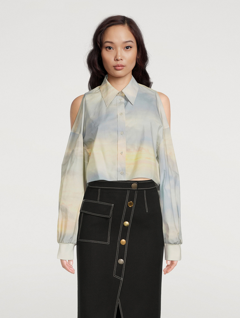 Cropped Shirt In Daybreak Print