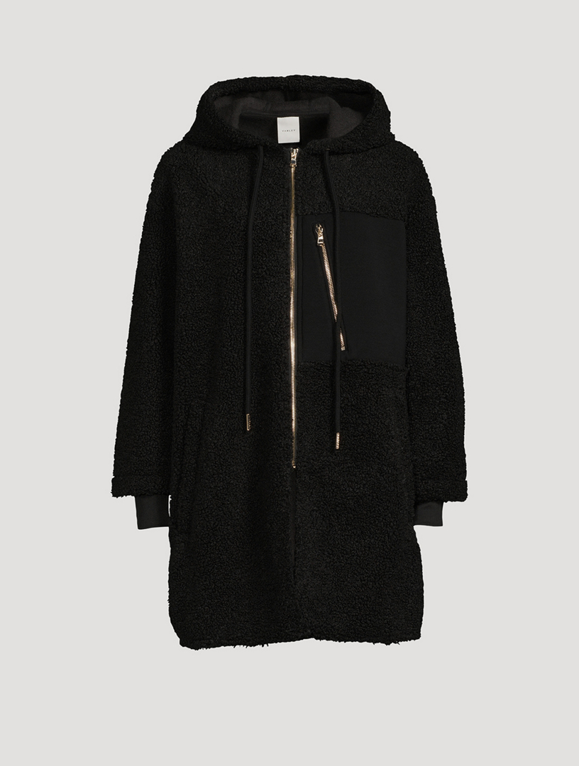 Olympus Boucle Sherpa Coat With Hood