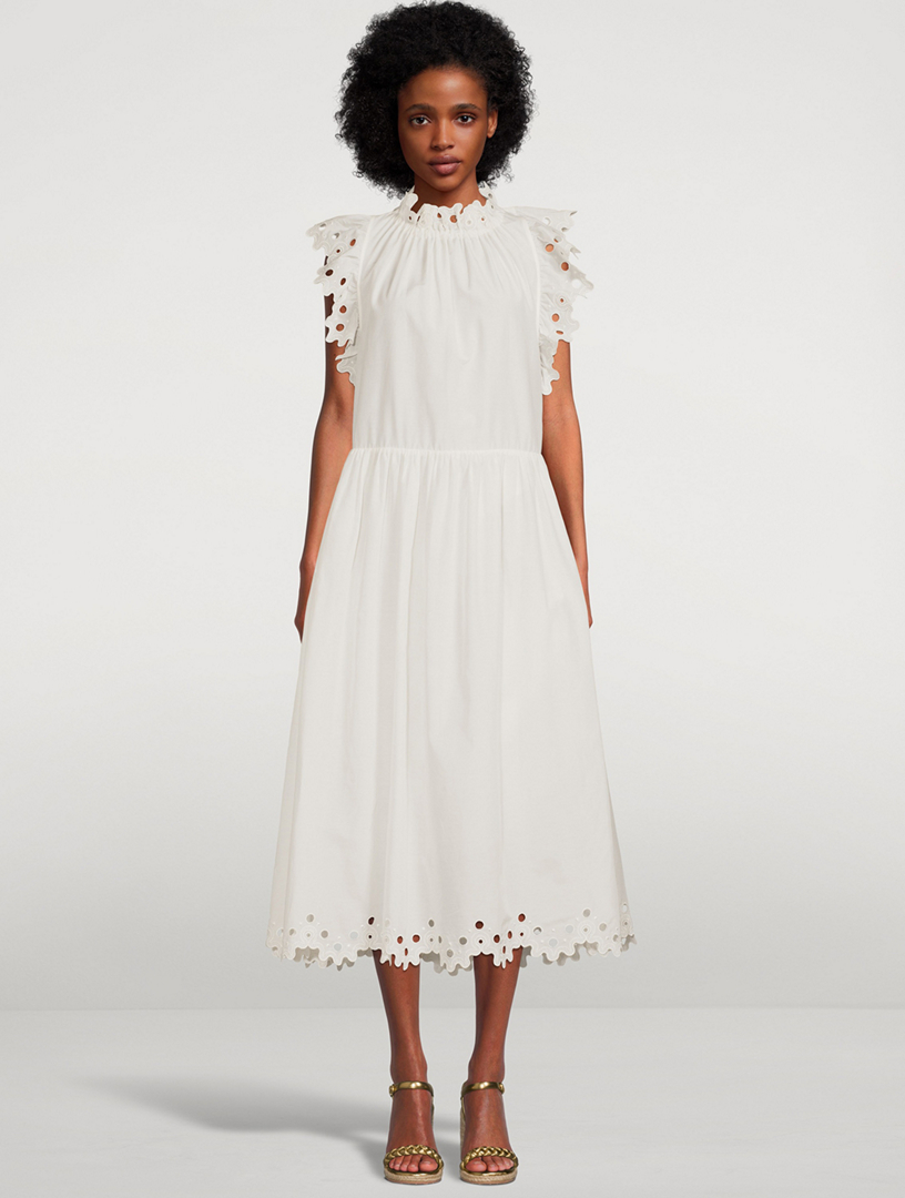 corinne embroidered midi dress Black Exposed Boning Strapless Corset Dress With Embroidered Appliqué main image 1