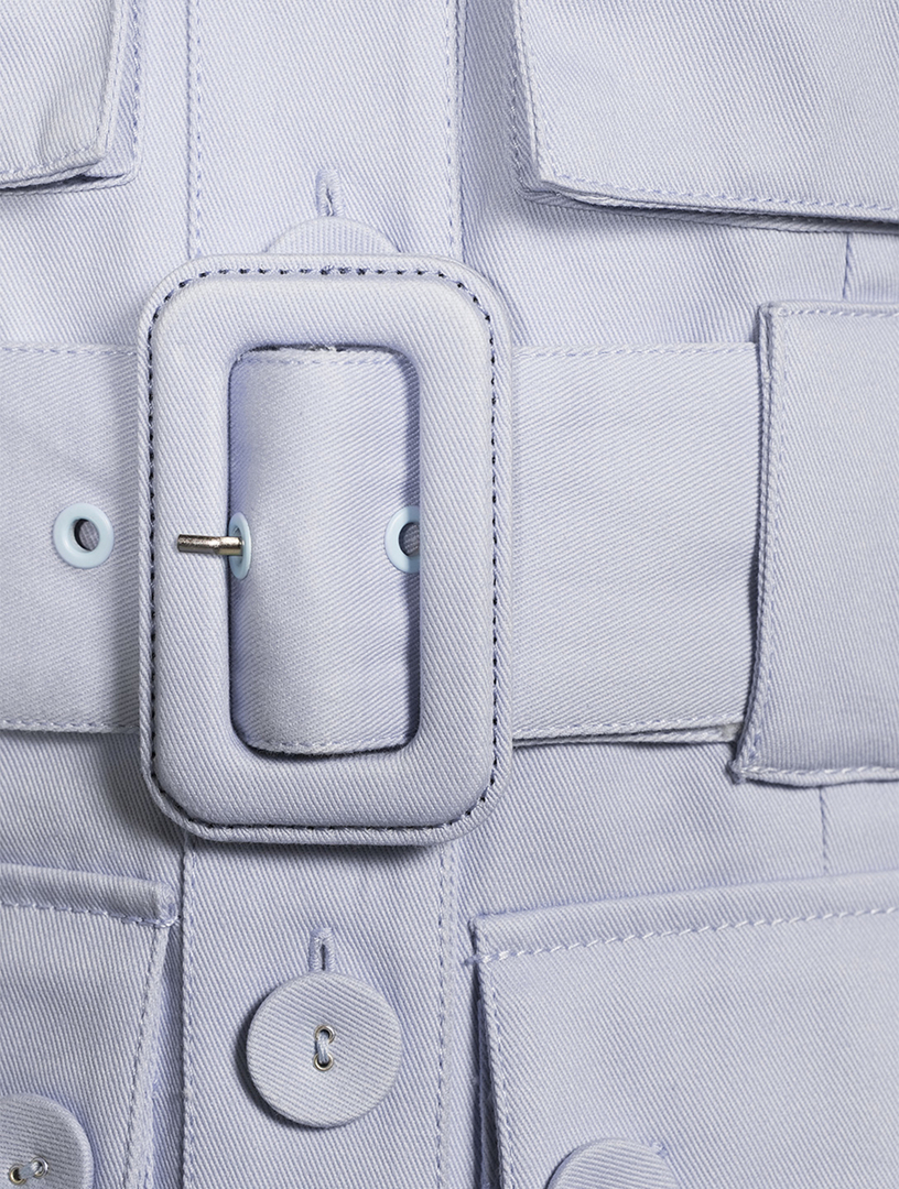Georgina Cotton Twill Safari Vest With Belt