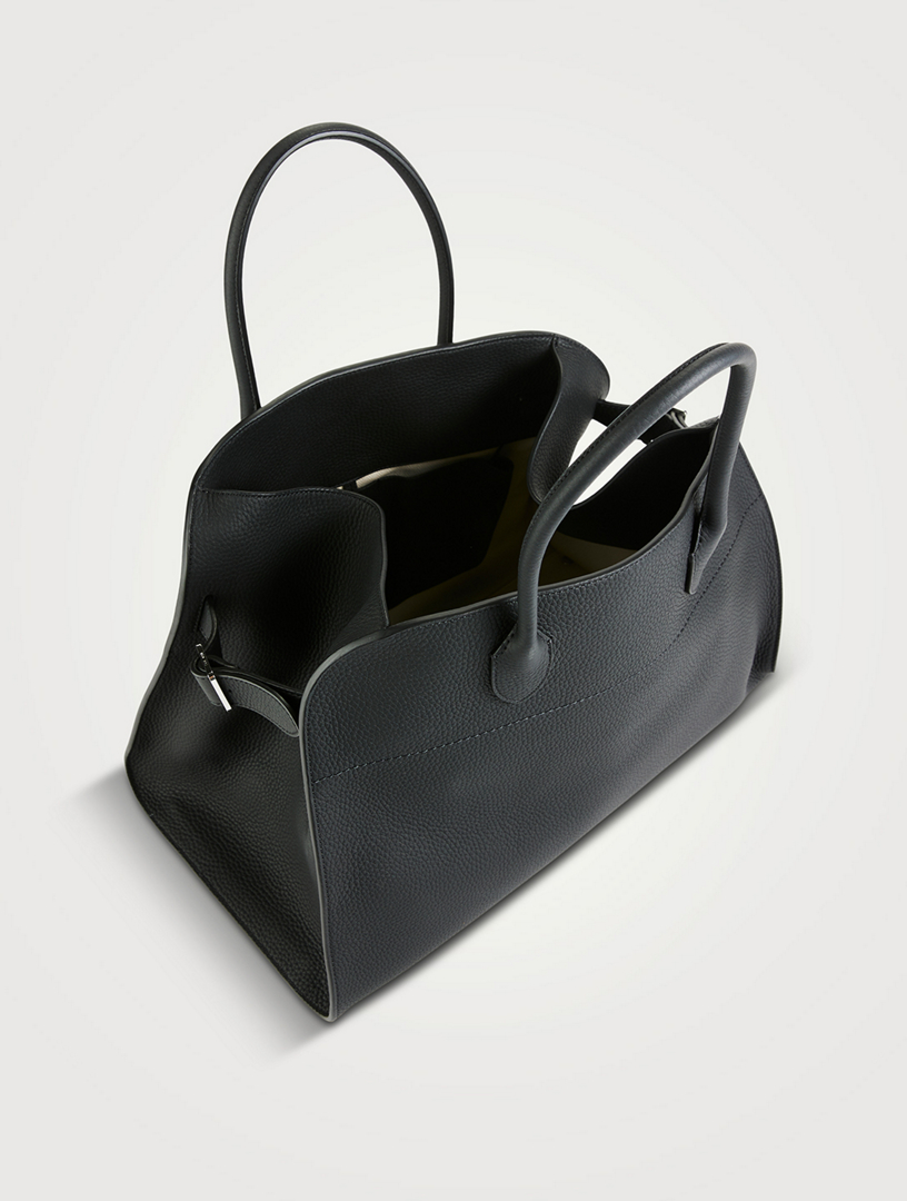 The Row, Soft Margaux 15 black leather bag