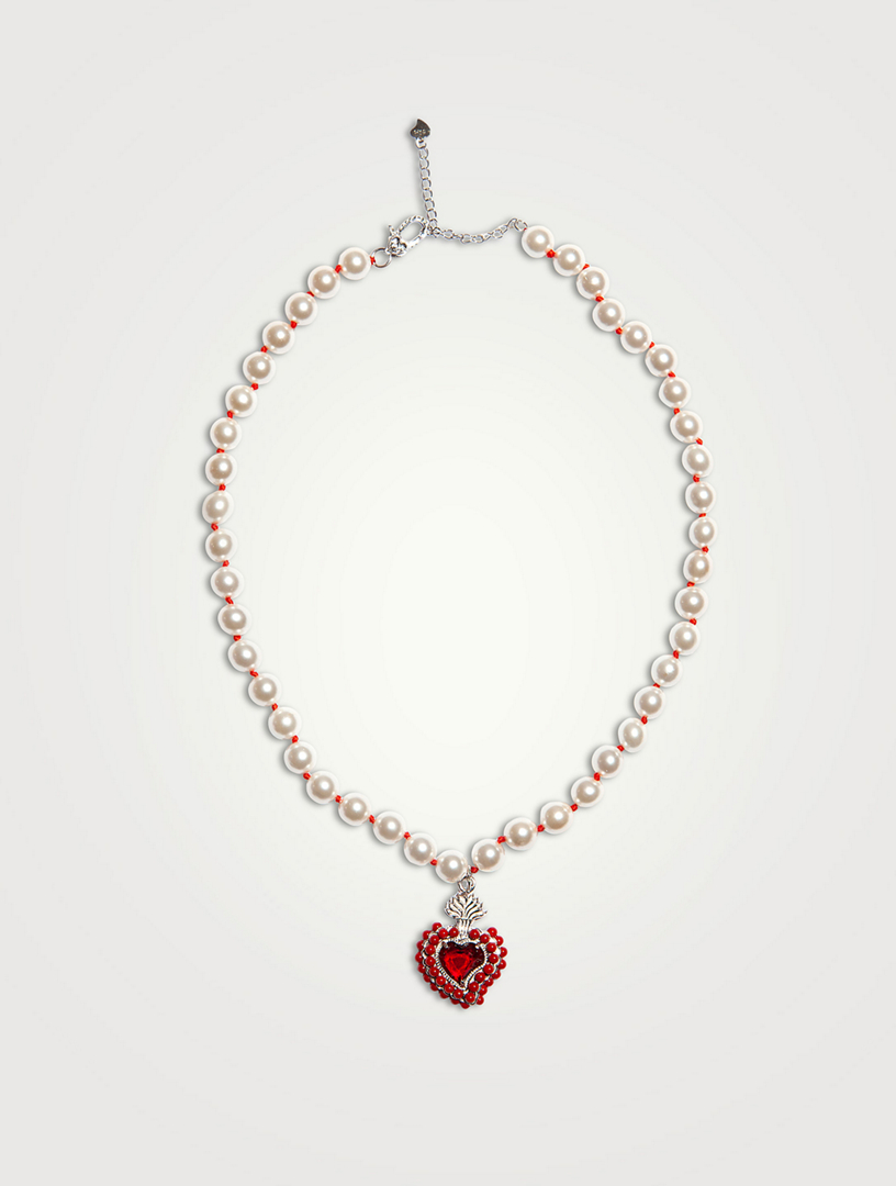 WHENSMOKECLEARS Radiant Heart Necklace With Pearls | Holt