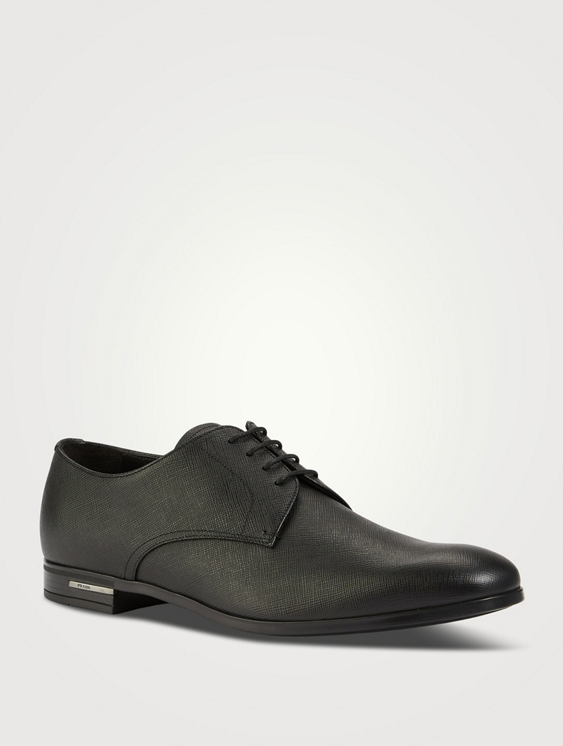 Prada leather hot sale derby shoes