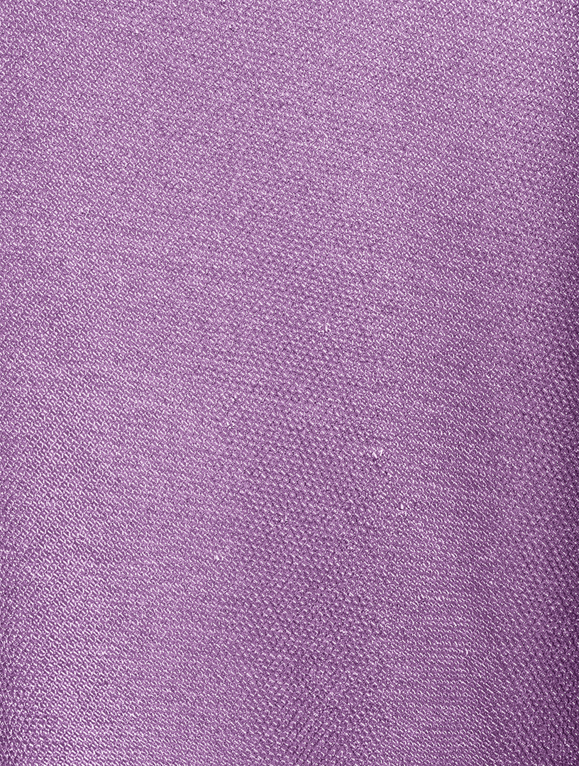 Giro Metallic Sheer Knit Long-Sleeve Top