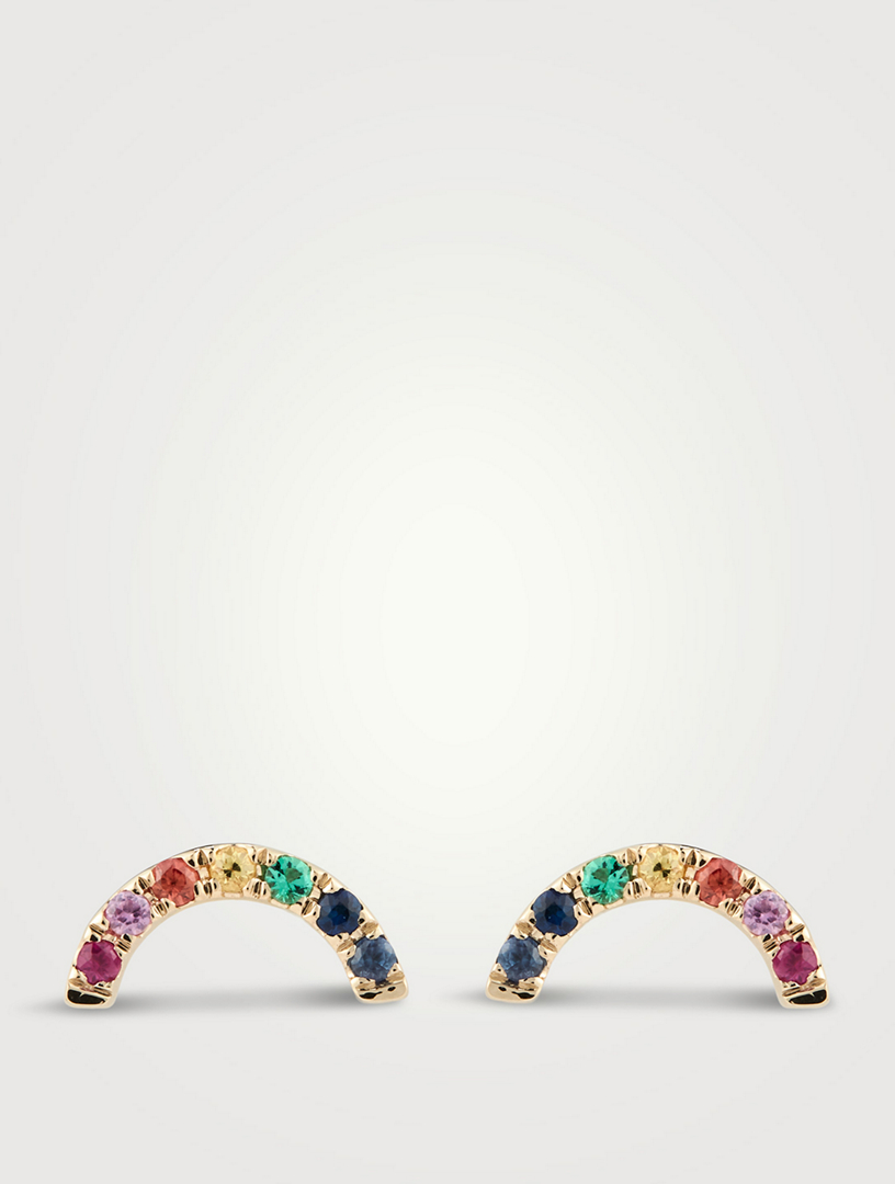 14K Gold Rainbow Earrings