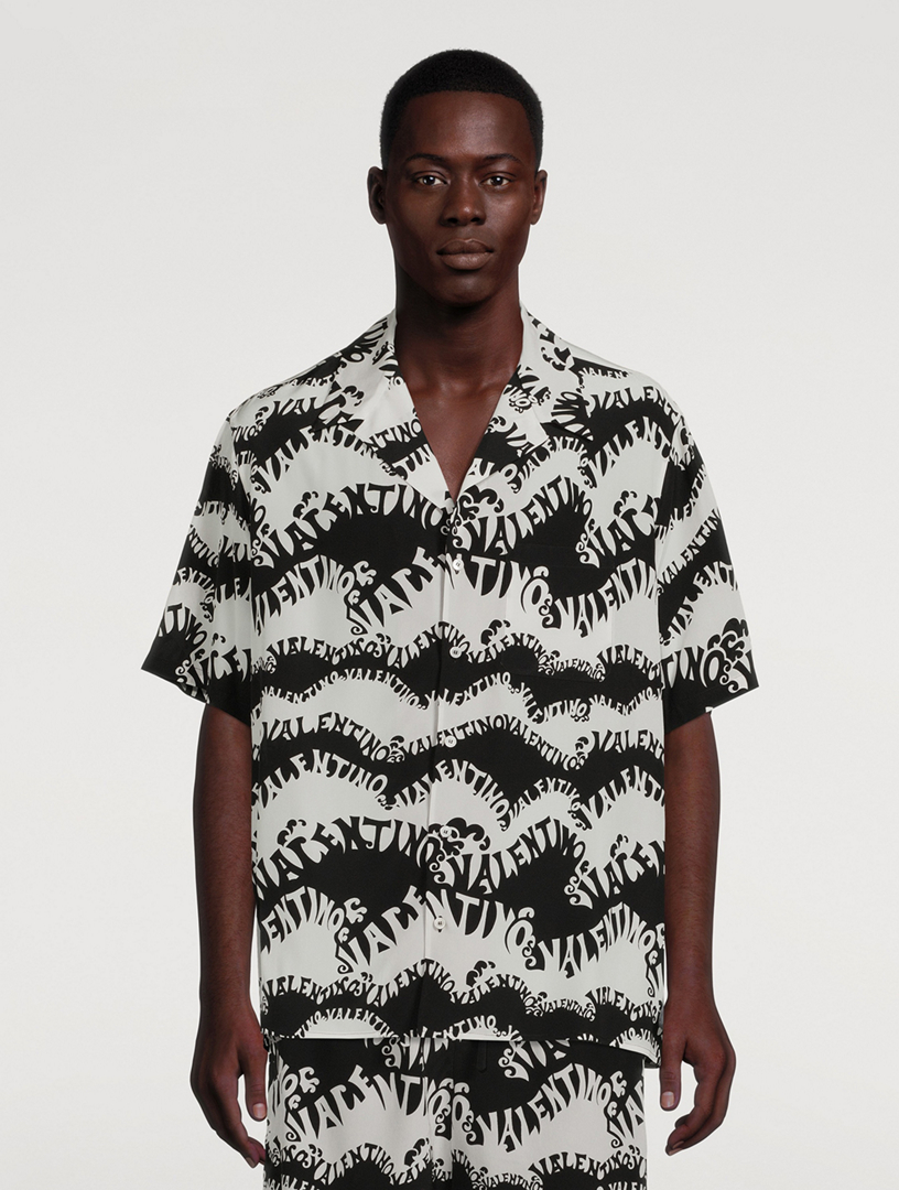 Silk Bowling Shirt Waves Archive 1970 Print